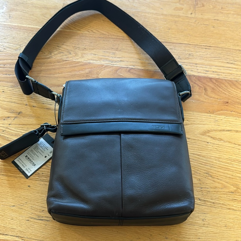 TUMI Benton Flap Crossbody bag brown leather